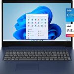 2022 Newest Lenovo IdeaPad 3i Laptop， 17.3 HD+ Display， 11th Gen Intel Core i5-1135G7， Intel Iris Xe Graphics， 20GB RAM， 512GB PCIe SSD， WiFi， Webcam， Fingerprint Reader， Windows 11 Home， Blue