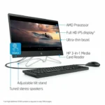 Same day delivery HP 21.5" FullHD Touch-Screen Ryzen-3  All in one PC  New Model  with inbuilt webcam hp School/office use 8GB RAM 480GB SSD Win 10 Home Black  1 year warranty with keyboard and m