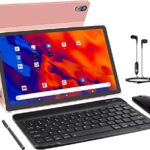 SEBBE Android 11 Tablet， 2 in 1 Tablets， 10.36 Inch HD Display， Octa-Core Processor， 5G+2.4G WiFi， 4GB RAM+64GB ROM， 8000 mAh Battery， Quad Speakers， Split Screen Support Tableta with Keyboard - Gold