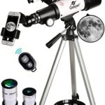 Gskyer Telescope， 70mm Aperture 400mm AZ Mount Astronomical Refracting Telescope for Kids Beginners - Travel Telescope with Carry Bag， Phone Adapter and Wireless Remote