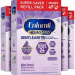 Enfamil NeuroPro Gentlease Baby Formula， Brain and Immune Support with DHA， Clinically Proven to Reduce Fussiness， Crying， Gas & Spit-up in 24 Hours， Non-GMO， Powder Refill Box， 30.4 Oz (Pack of 4