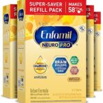 Enfamil NeuroPro Baby Formula， Triple Prebiotic Immune Blend with 2’FL HMO & Expert Recommended Omega-3 DHA， Inspired by Breast Milk， Non-GMO， 36.4 oz Refill Box， 4 Count