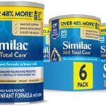 Similac 360 Total Care Infant Formula， with 5 HMO Prebiotics， Our Closest Formula to Breast Milk， Non-GMO， Baby Formula Powder， 30.8-oz Can (Case of 6)