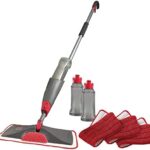 Rubbermaid Reveal Spray Microfiber Floor Cleaning Kit for Laminate & Hardwood Floors， Spray Mop with Reusable Washable Pads， Commercial