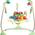 Fisher-Price Jumperoo Baby Activity Center With Lights Sounds And Music， Interactive Baby Bouncer， Rainforest