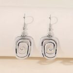 Elegant 925 Sterling Silver New Fashion Jewelry Charms Unique Spiral Earrings