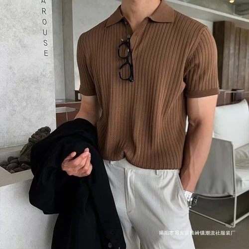 s-l500-126 Polo polo shirt men's knitted shirt short sleeved base shirt - Image 1