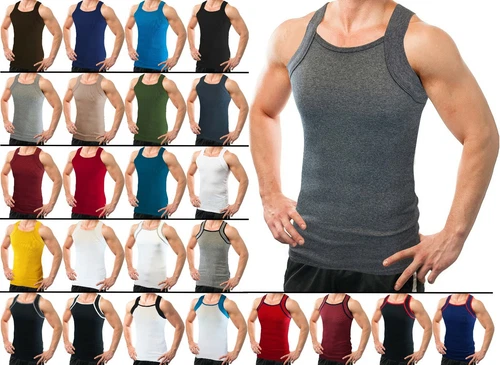 s-l500-167 Different Touch Men's G-unit Style Tank Tops Square Cut Muscle A-Shirts - Image 1