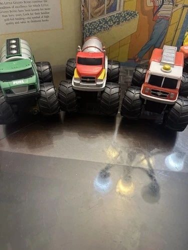 s-l500-194 Kid Galaxy Lot Of 3 Truck Fuel Monster Truck Fun Push n Go Play Toys - Image 1
