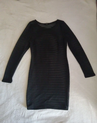 s-l500-232 Black semi see through dress - Image 1