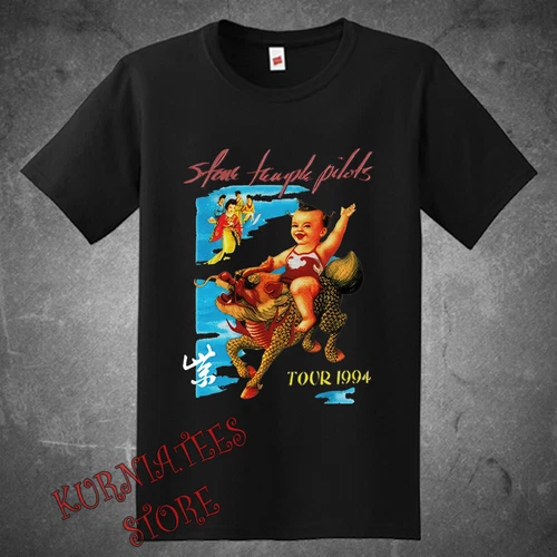 s-l500-301 Stone Temple Pilots Purple 1994 Men's Black Size S to 5XL - Image 1