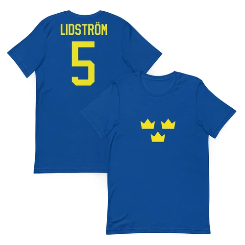 s-l500-34 Retro Team Sweden Nicklas Lidstrom Vintage style hockey jersey shirt - Image 1