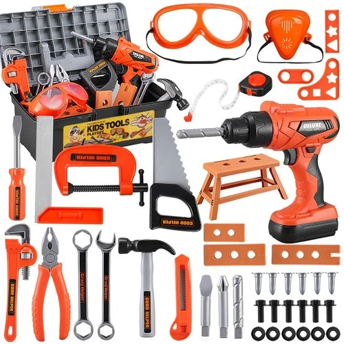 s-l500-421 Kids Tool Set Zealous 48 pcs Toddler Tool Set with Tool Box Electronic To... - Image 1