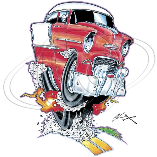 s-l500-468 Chevy '55 Bel Air 150 210 Hot Rod T-shirt 100% Cotton Adult Small to XXXXXL - Image 1