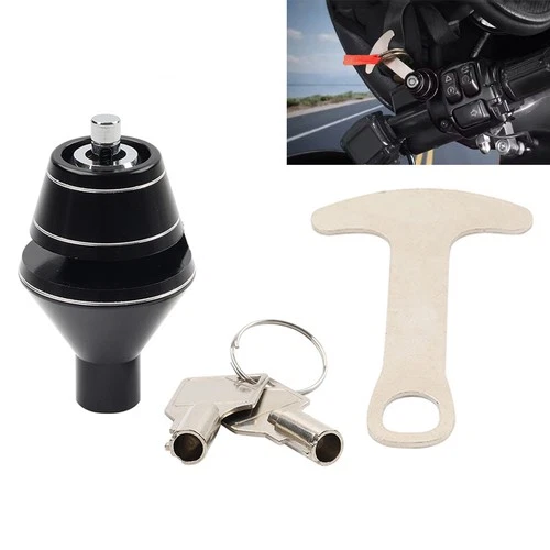 s-l500-475 Motorcycle Anti Theft CNC Aluminum Handlebar Helmet Lock for Harley Accessories - Image 1