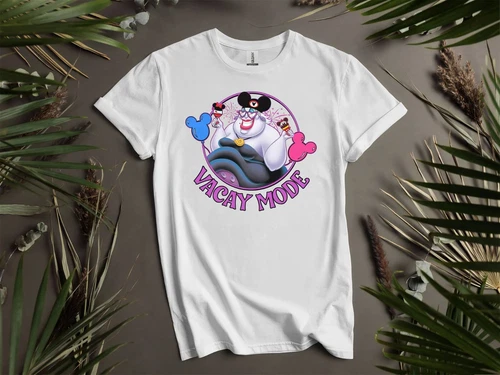 s-l500-483 Disney Villains Ursula with Mickey T-shirt T shirt Men Women Unisex Tshirt K435 - Image 1